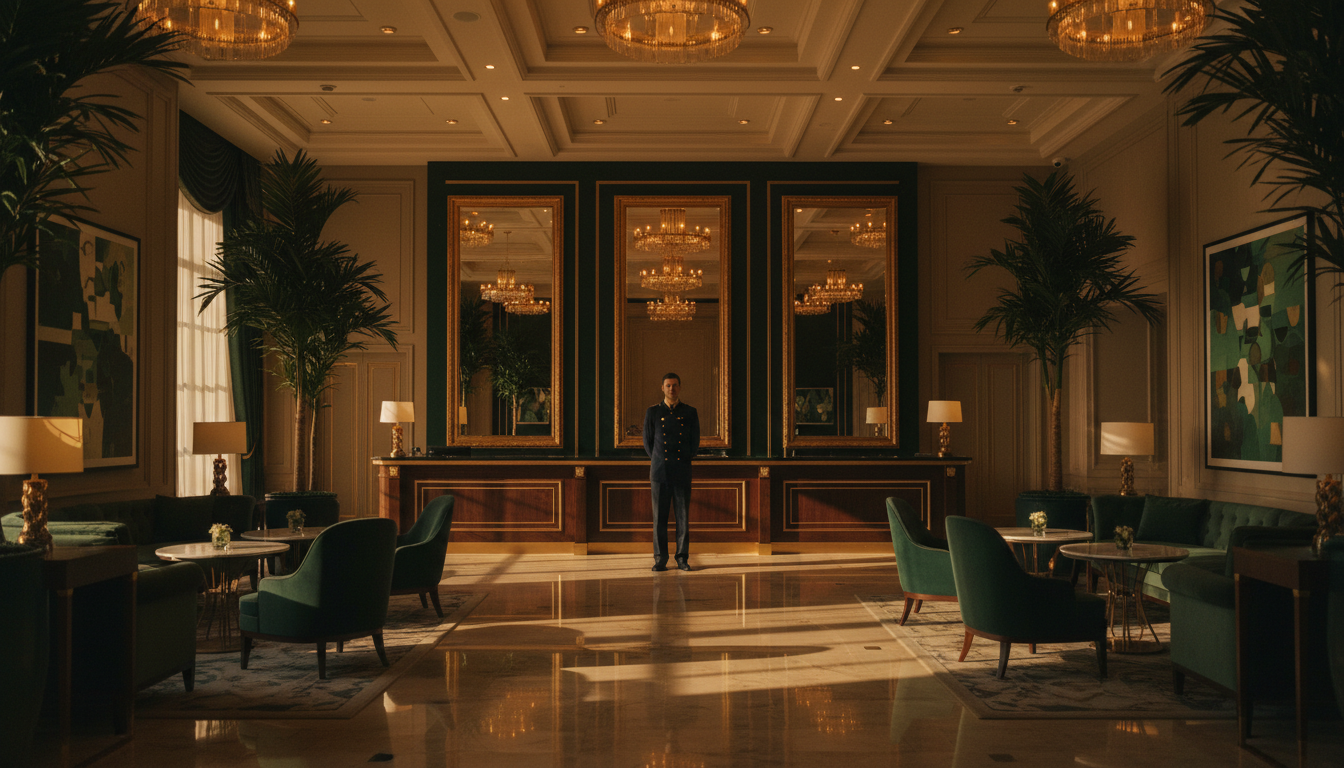 Luxury hotel lobby